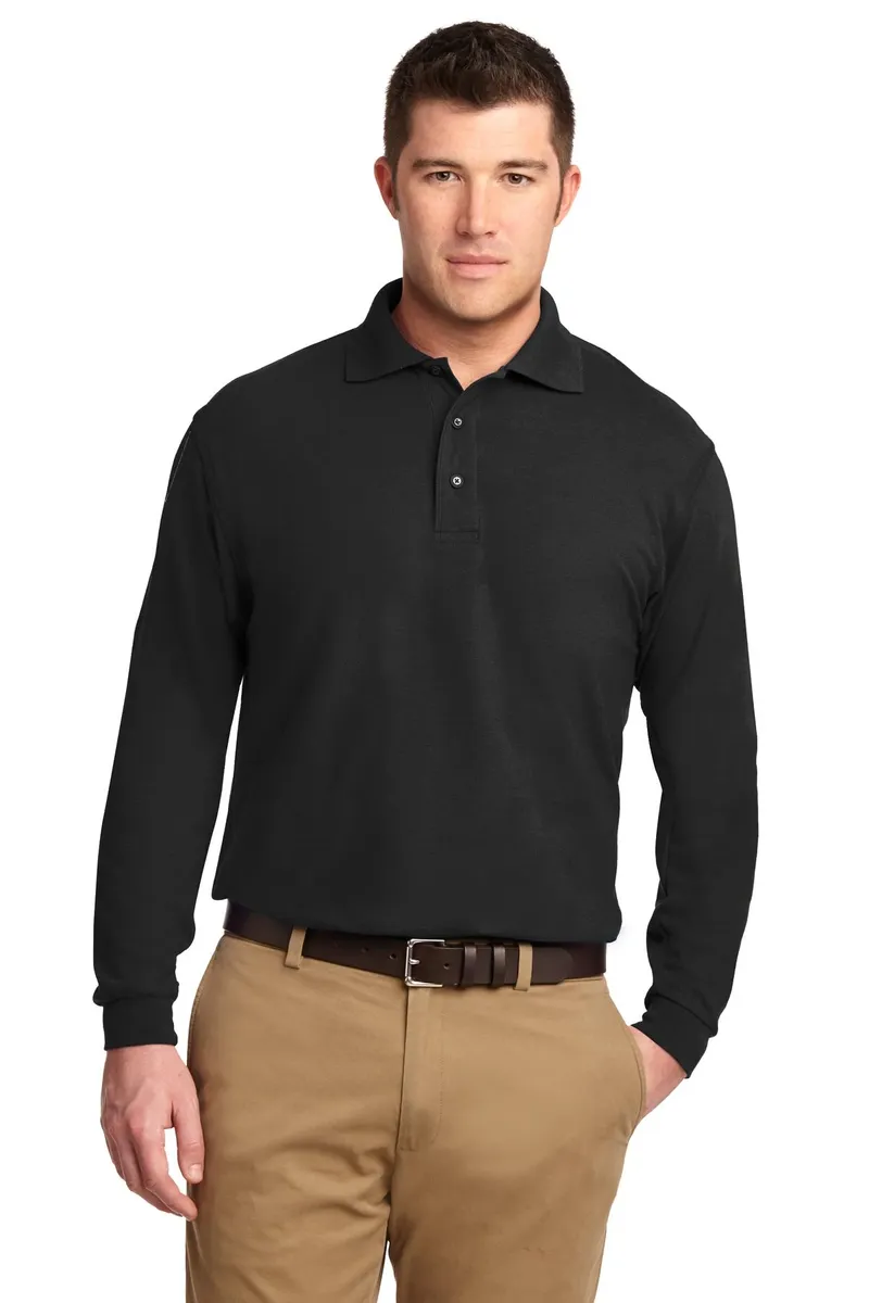 Port Authority® Tall Silk Touch Long Sleeve Polo. TLK500LS - additional view 1