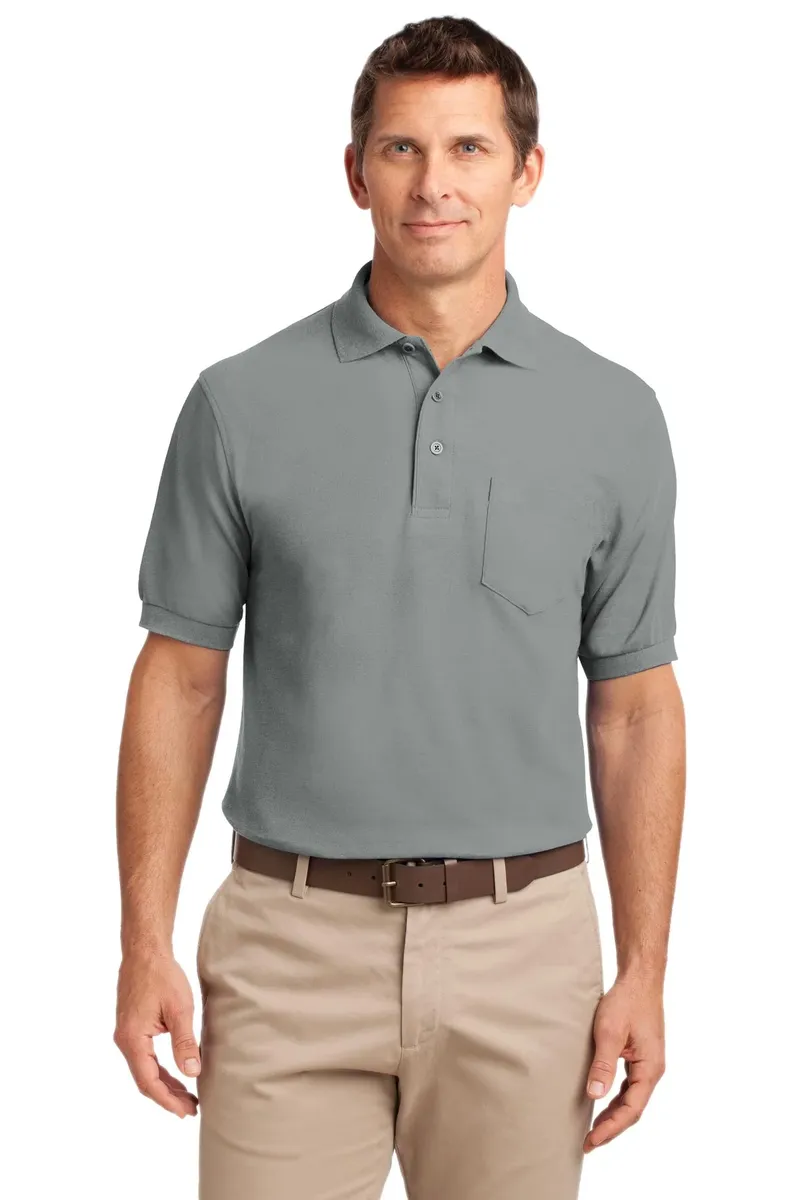 Port Authority® Tall Silk Touch Polo with Pocket. TLK500P - additional view 2