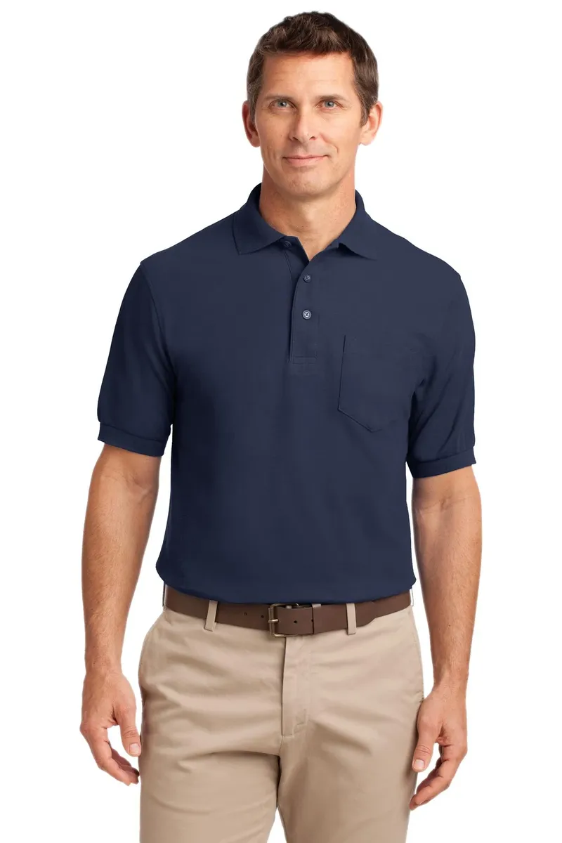 Port Authority® Tall Silk Touch Polo with Pocket. TLK500P - additional view 3