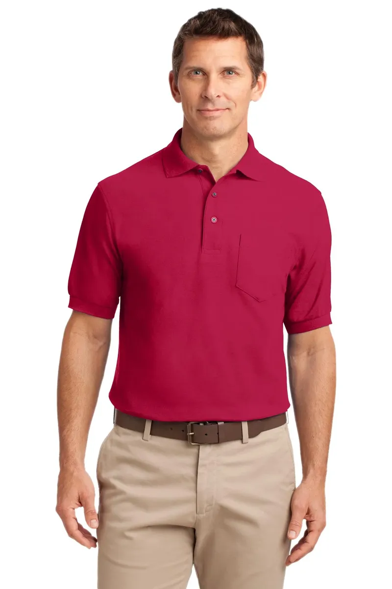 Port Authority® Tall Silk Touch Polo with Pocket. TLK500P - additional view 6