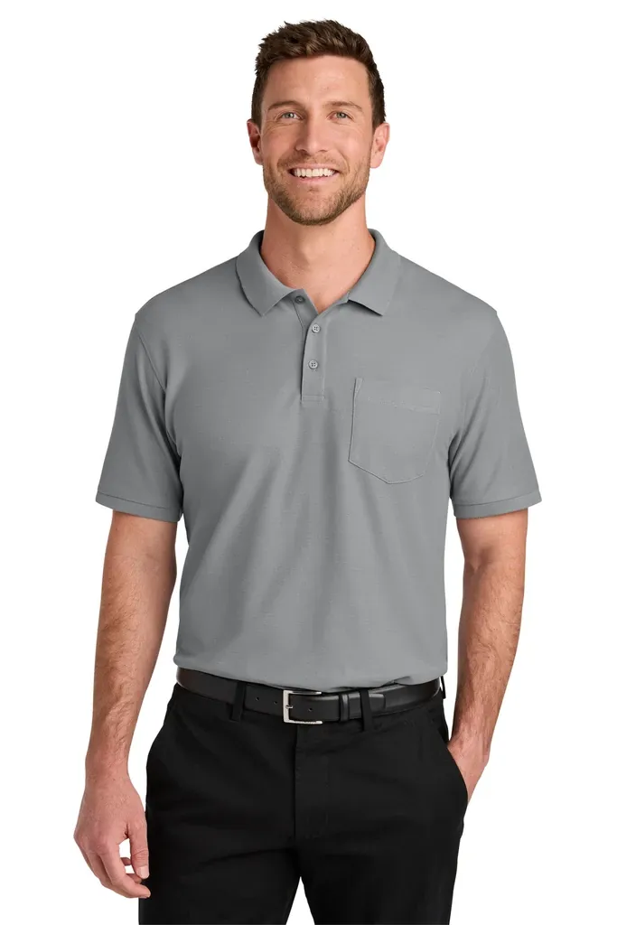 Port Authority® Tall Wearever Signature Pique Pocket Polo TLK200P - additional view 1