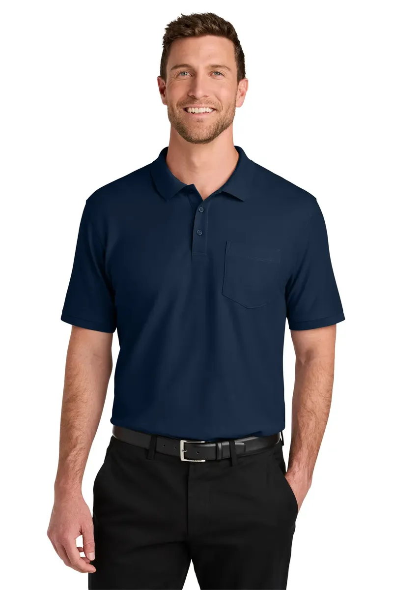 Port Authority® Tall Wearever Signature Pique Pocket Polo TLK200P - additional view 4