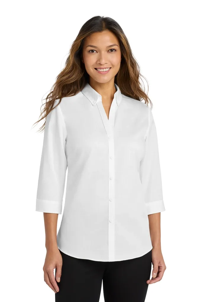 Port Authority® Women's 3/4-Sleeve SuperPro Twill Shirt. L665 - additional view 5