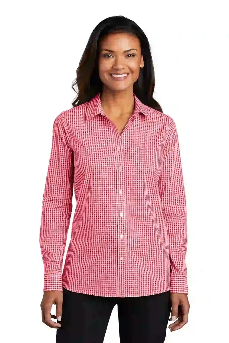 Port Authority ® Women's Broadcloth Gingham Easy Care Shirt LW644 - additional view 2