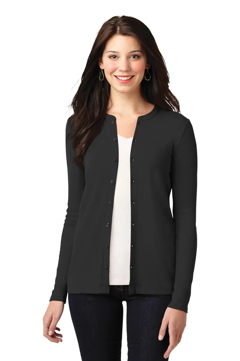 Port Authority® Women's Concept Stretch Button-Front Cardigan. LM1008 - additional view 1