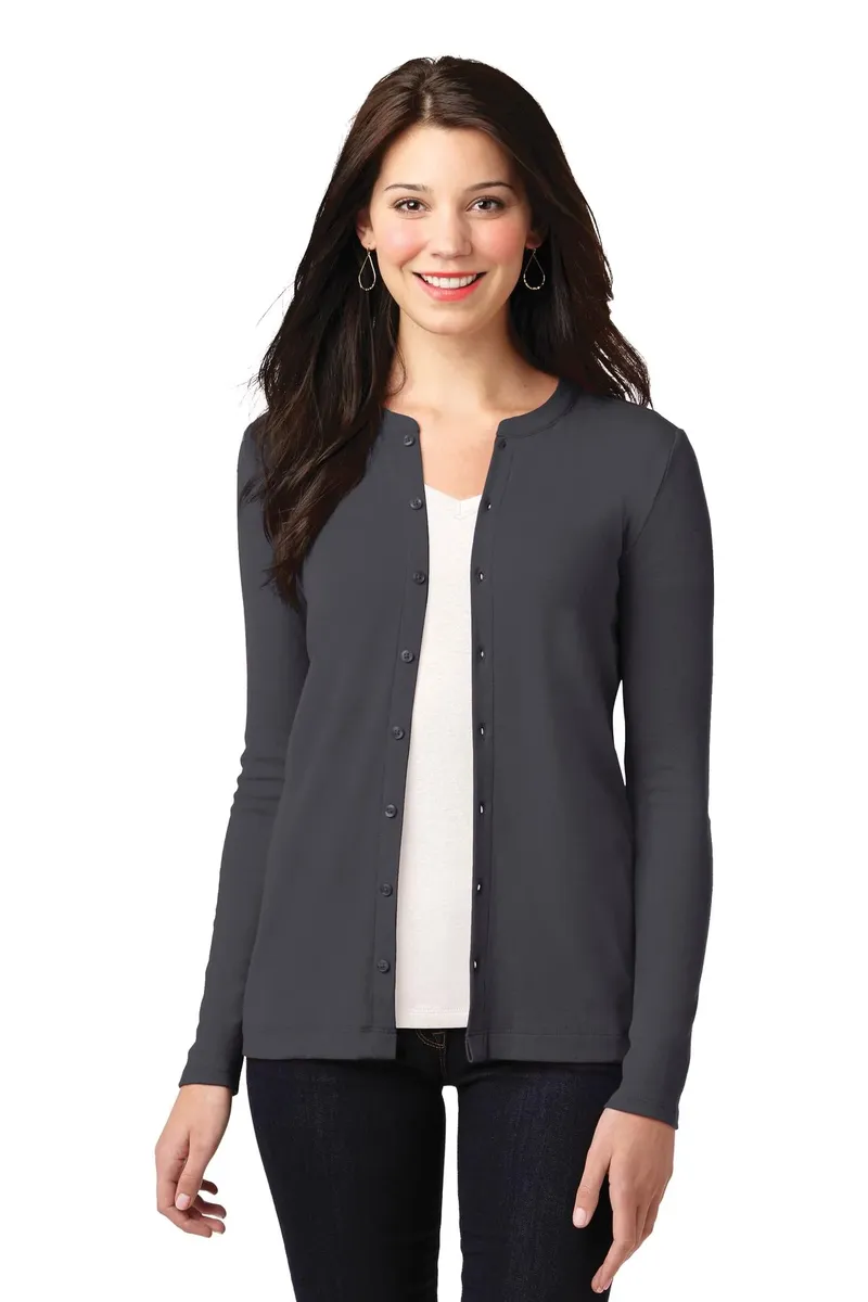 Port Authority® Women's Concept Stretch Button-Front Cardigan. LM1008 - additional view 3