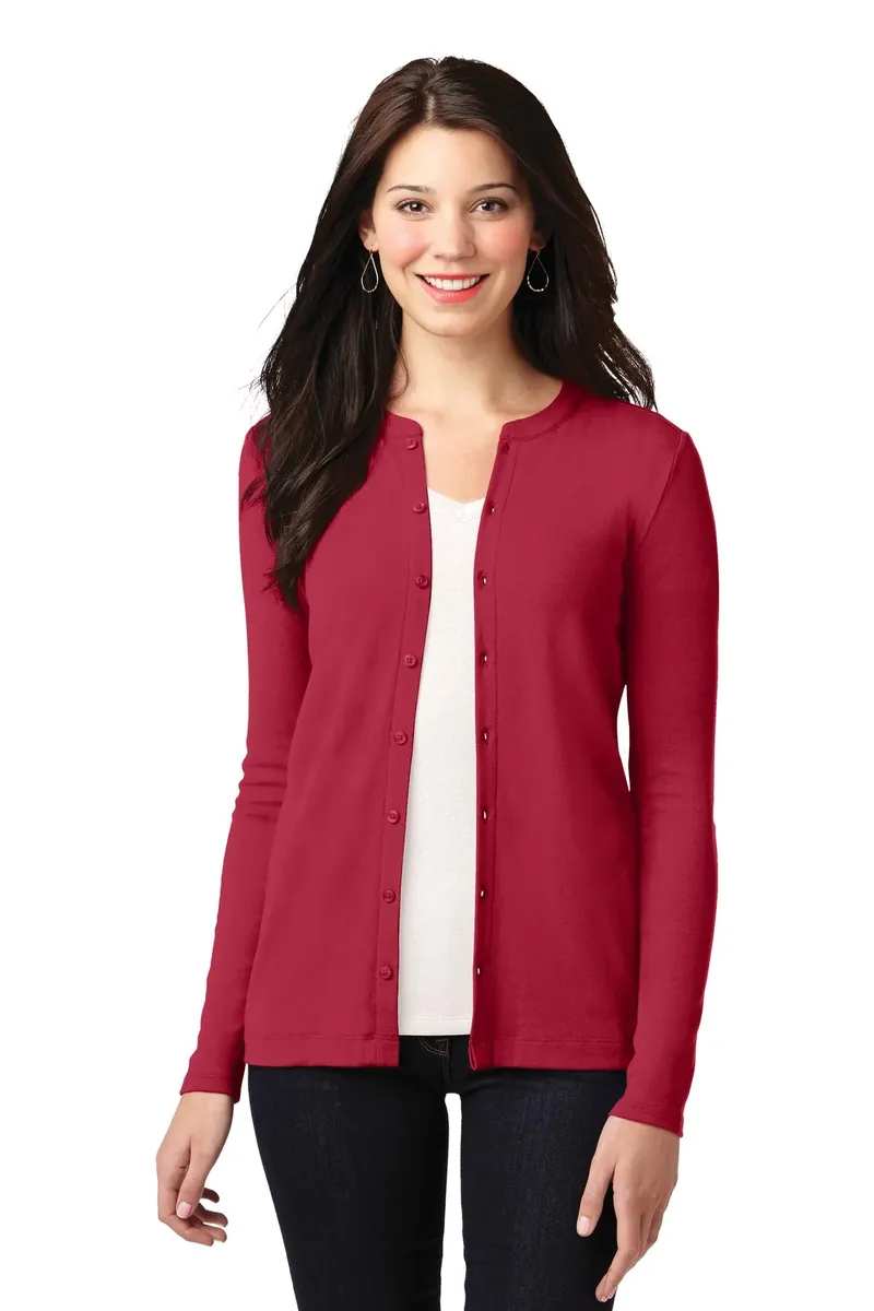 Port Authority® Women's Concept Stretch Button-Front Cardigan. LM1008 - additional view 2