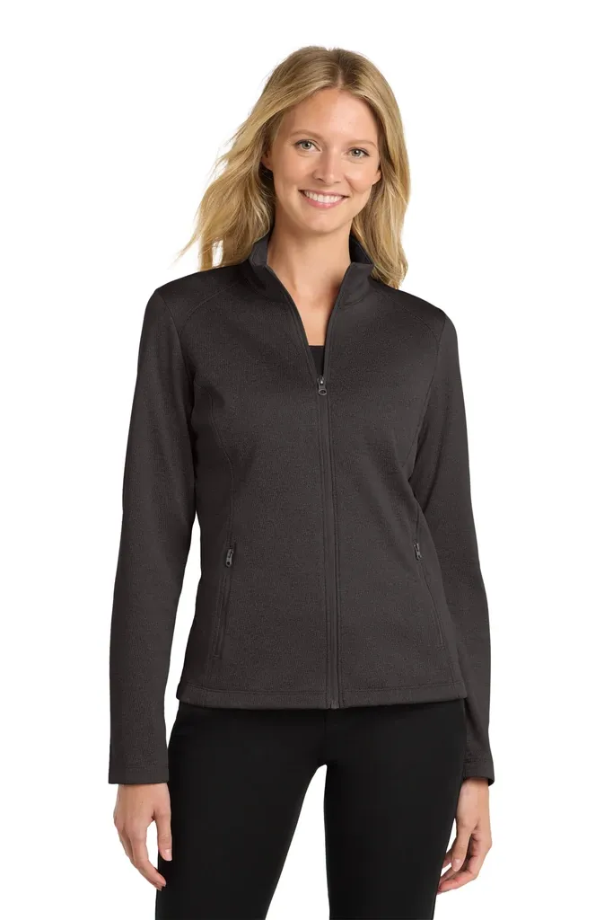 Port Authority ® Women's Diamond Heather Fleece Full-Zip Jacket L249 - additional view 2