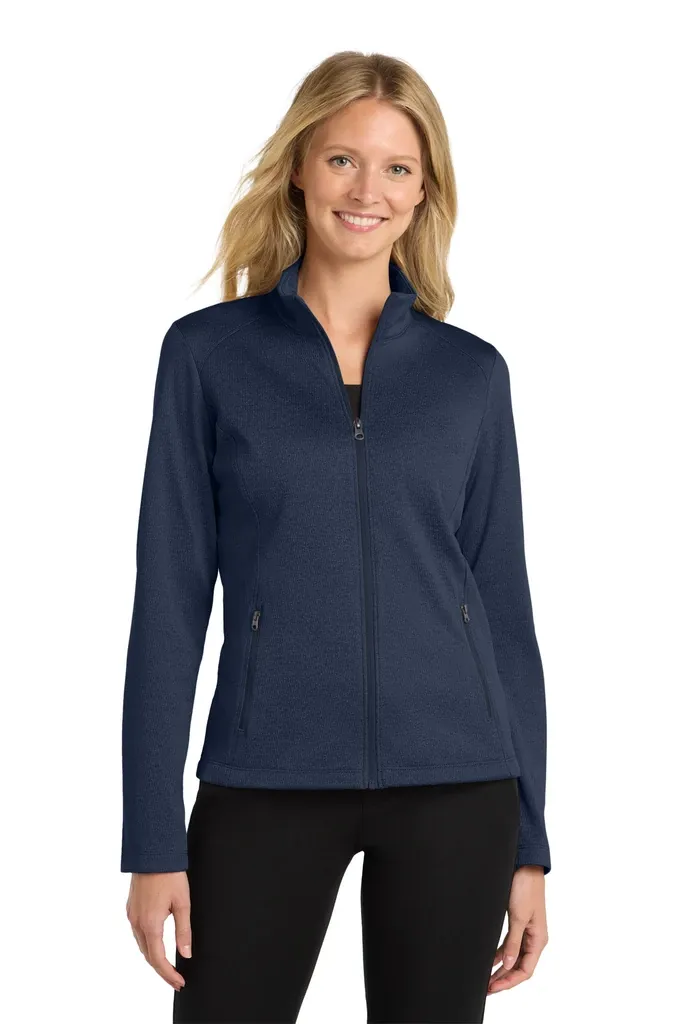 Port Authority ® Women's Diamond Heather Fleece Full-Zip Jacket L249 - additional view 1
