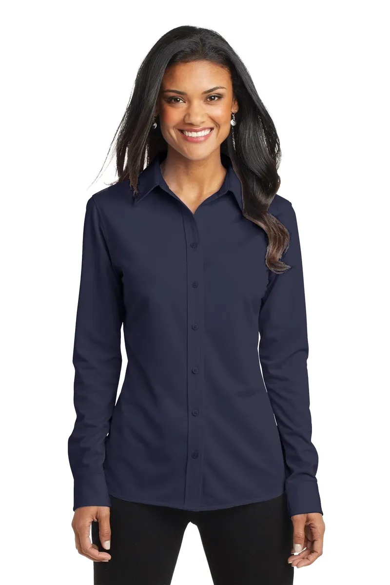 Port Authority® Women's Dimension Knit Dress Shirt. L570 - additional view 1
