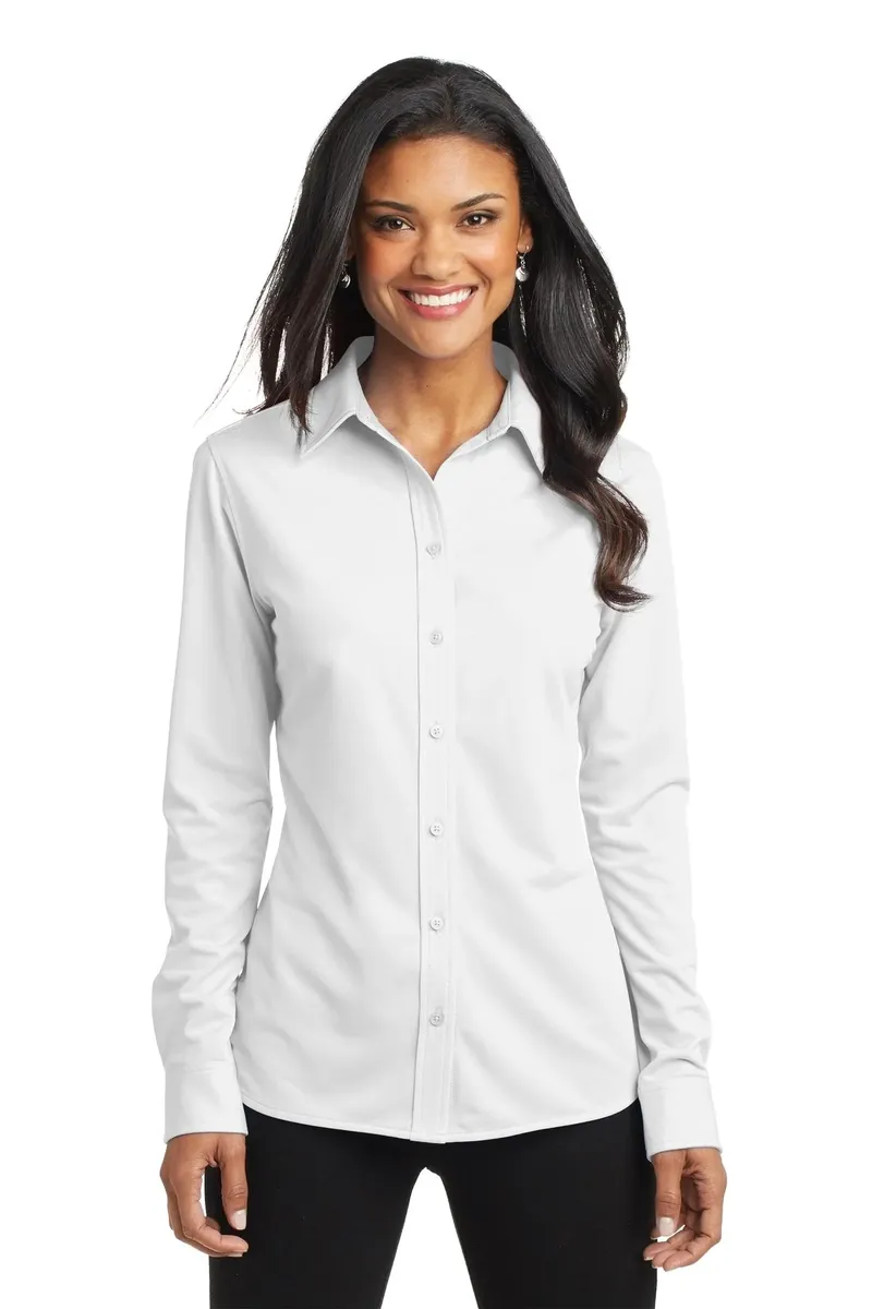 Port Authority® Women's Dimension Knit Dress Shirt. L570 - additional view 3