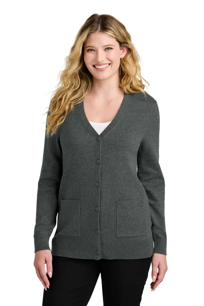 Port Authority® Women's Easy Care Button-Up Cardigan Sweater LSW4150 - additional view 2