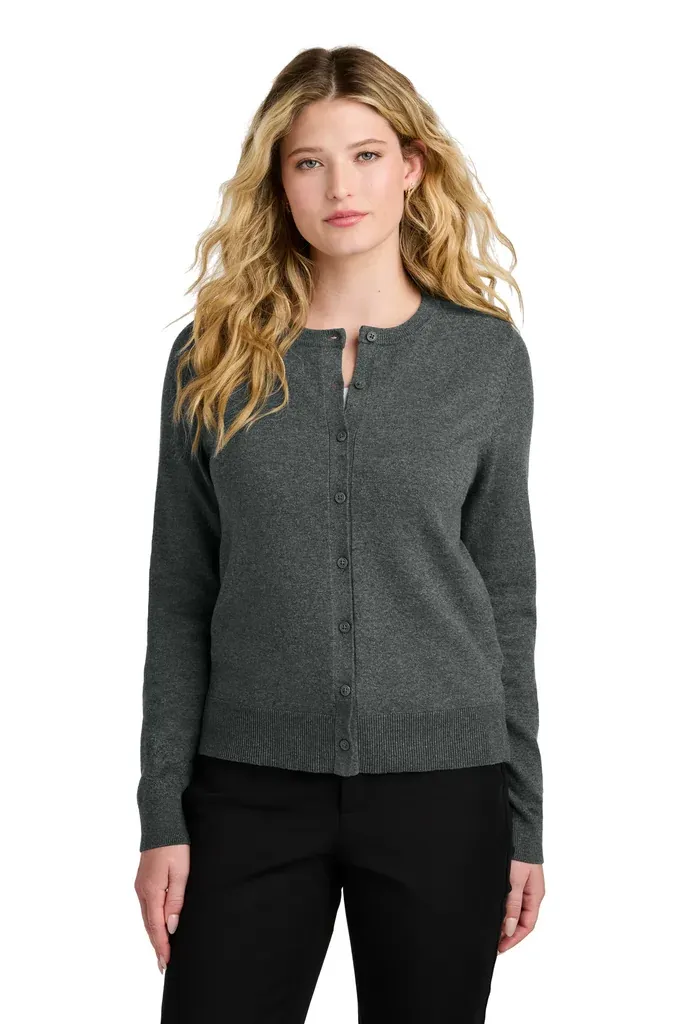 Port Authority® Women's Easy Care Crewneck Cardigan Sweater LSW2870 - additional view 1