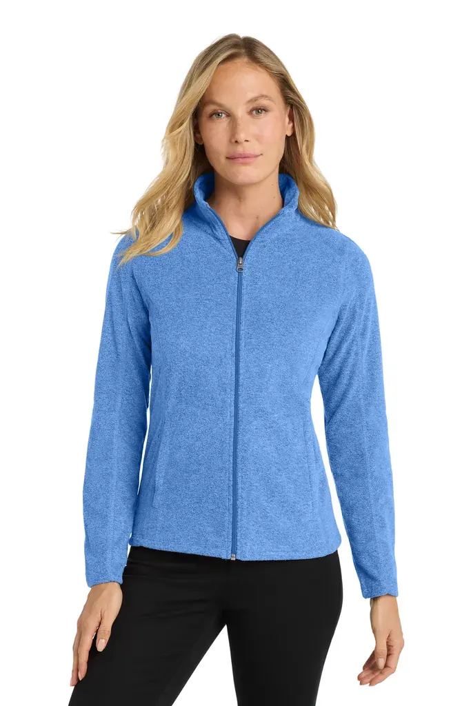 Port Authority® Women's Heather Microfleece Full-Zip Jacket. L235 - additional view 2