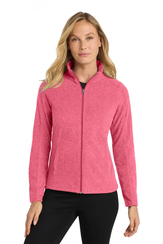 Port Authority® Women's Heather Microfleece Full-Zip Jacket. L235 - additional view 1
