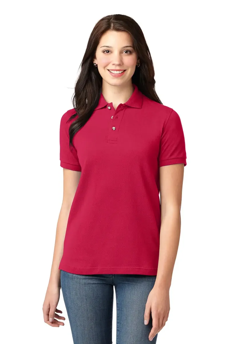 Port Authority® Women's Heavyweight Cotton Pique Polo.  L420 - additional view 11