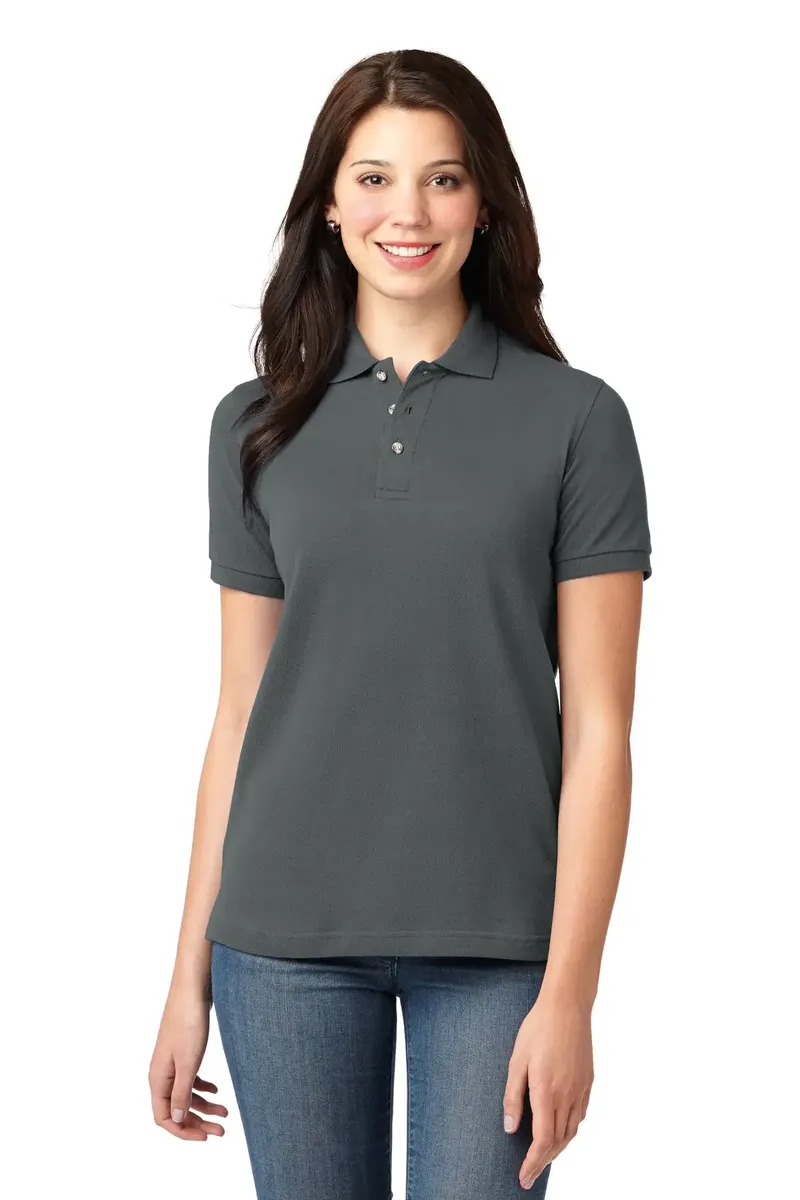 Port Authority® Women's Heavyweight Cotton Pique Polo.  L420 - additional view 3