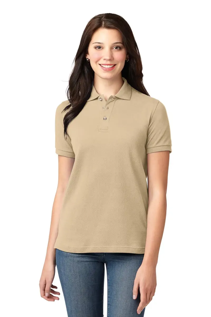 Port Authority® Women's Heavyweight Cotton Pique Polo.  L420 - additional view 2