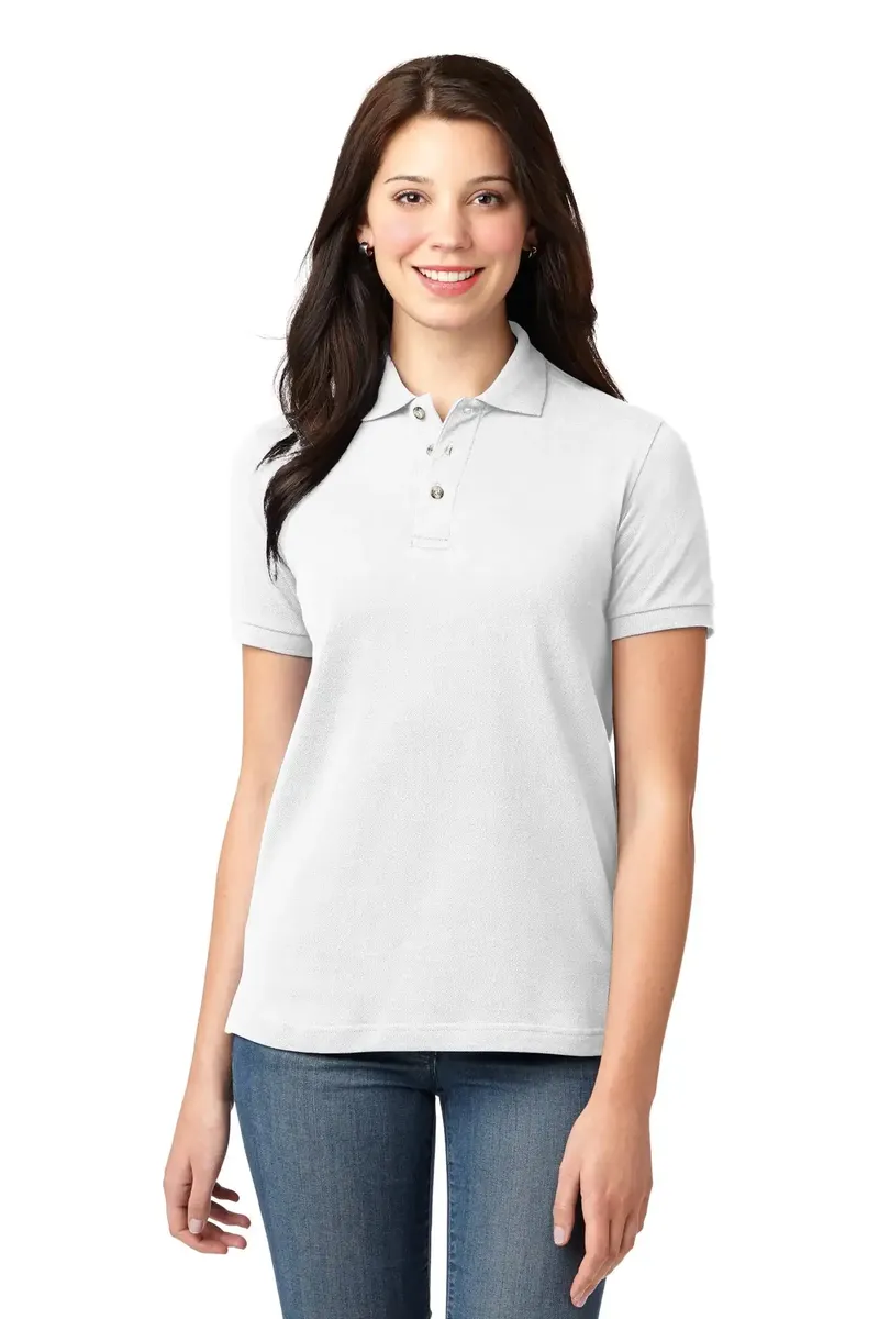 Port Authority® Women's Heavyweight Cotton Pique Polo.  L420 - additional view 1