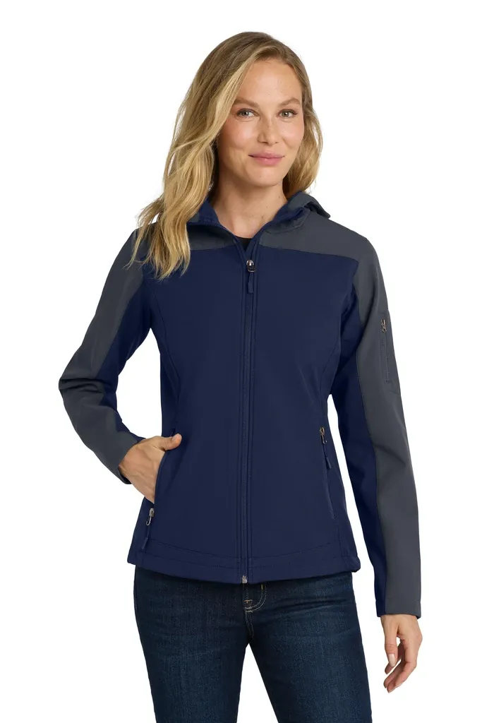 Port Authority® Women's Hooded Core Soft Shell Jacket. L335 - additional view 2