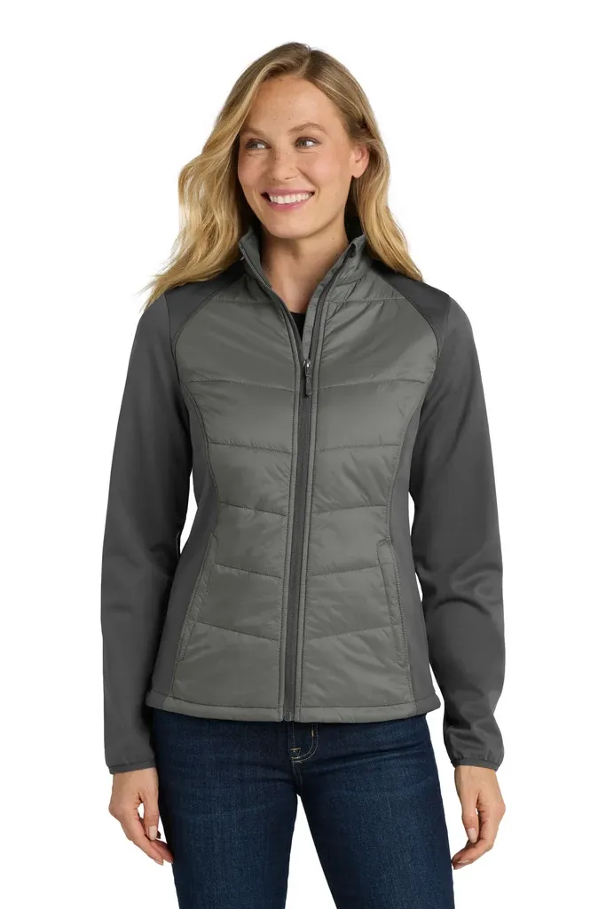Port Authority® Women's Hybrid Soft Shell Jacket. L787 - additional view 1