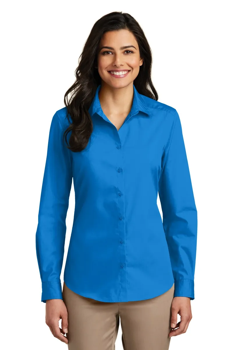 Port Authority® Women's Long Sleeve Carefree Poplin Shirt. LW100 - additional view 10