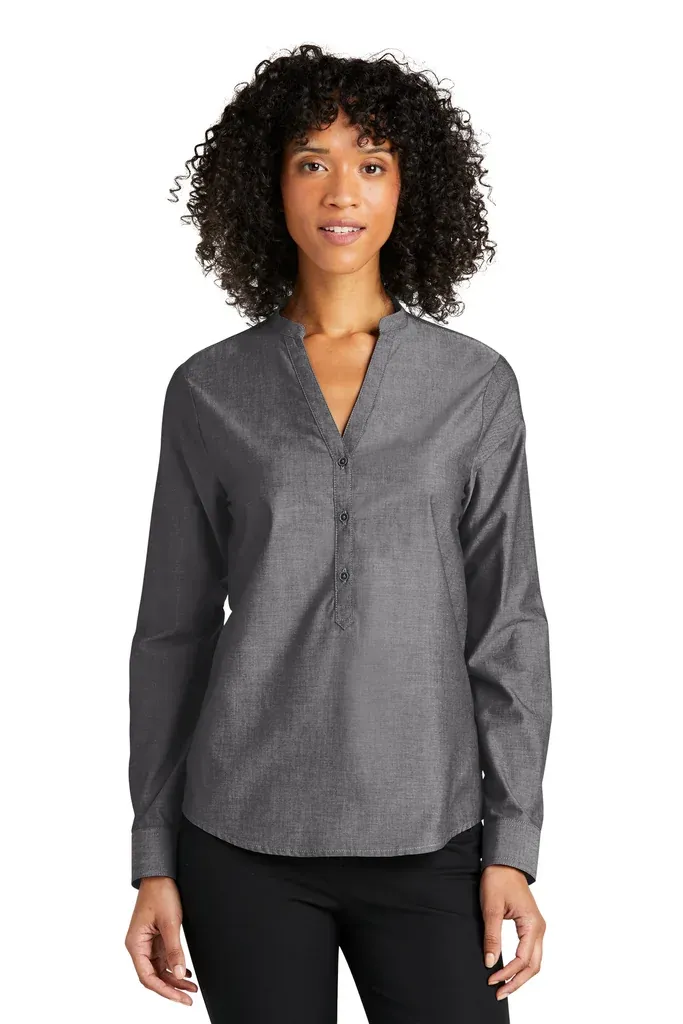 Port Authority® Women's Long Sleeve Chambray Easy Care Shirt LW382 - additional view 1