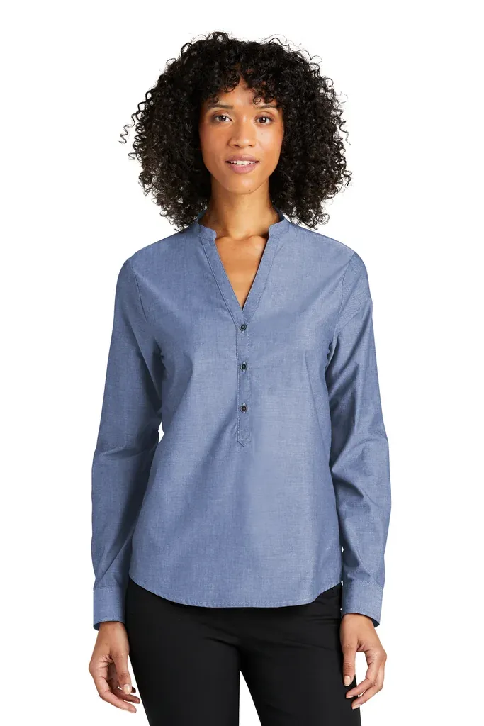 Port Authority® Women's Long Sleeve Chambray Easy Care Shirt LW382 - additional view 2