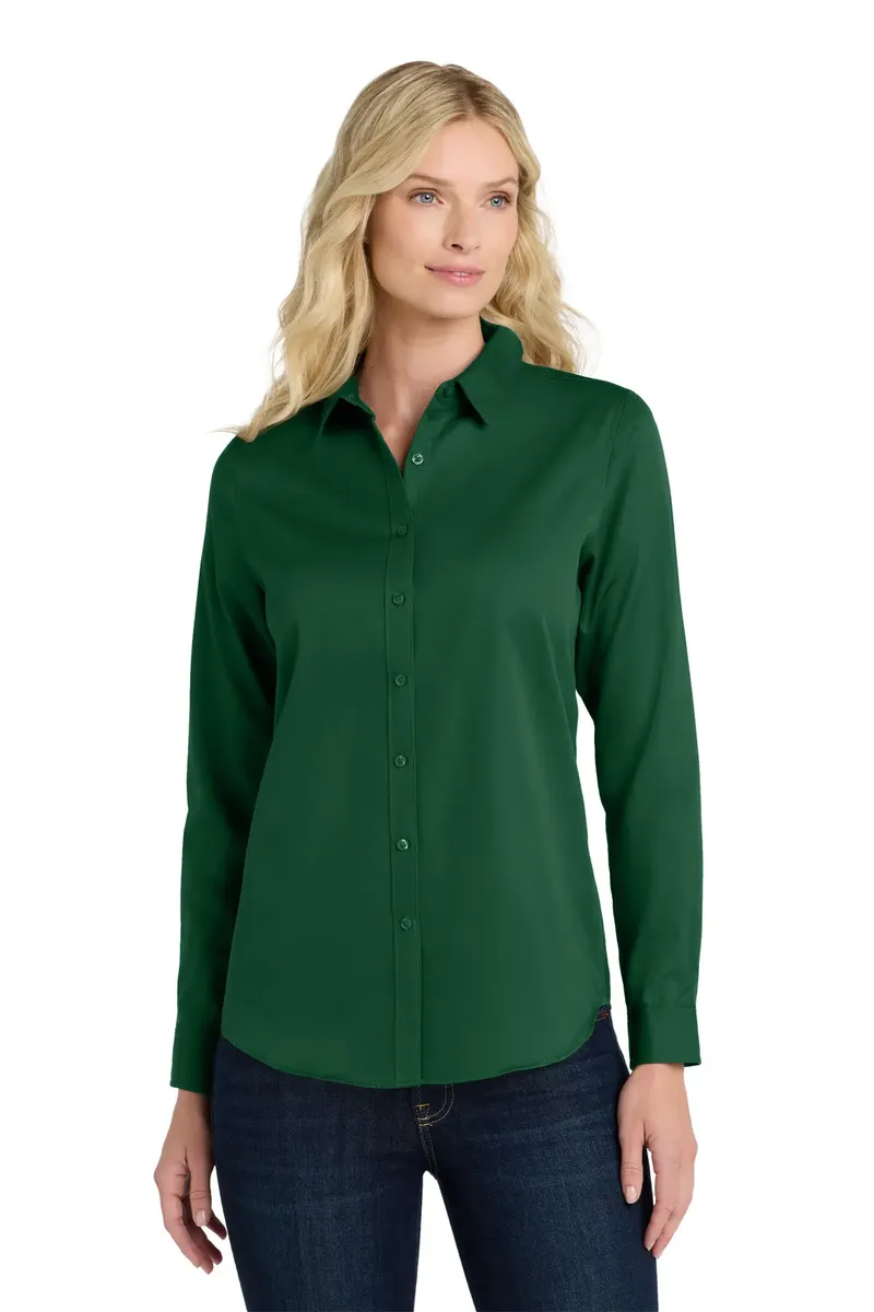 Port Authority® Women's Long Sleeve SuperPro ReactTwill Shirt. LW808 - additional view 5
