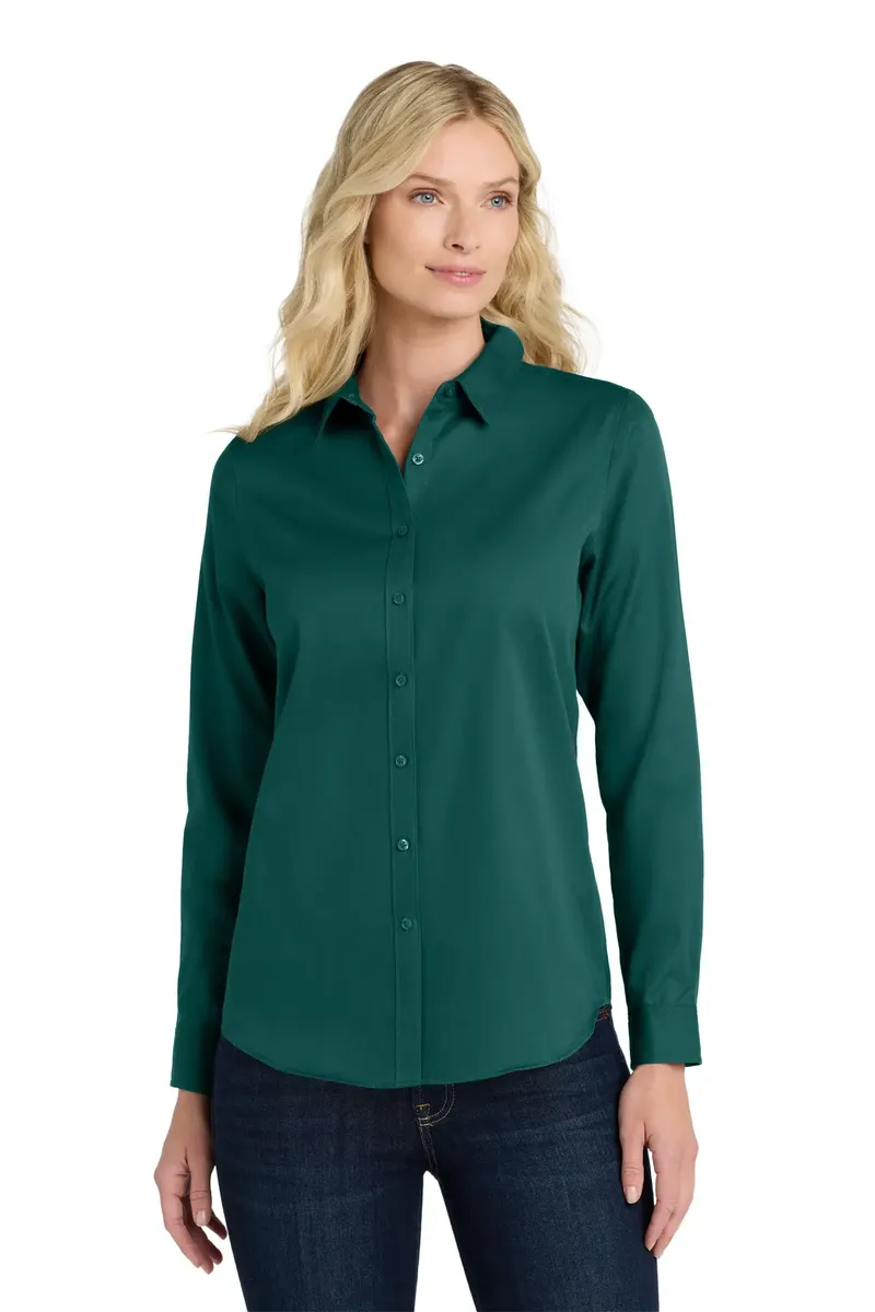Port Authority® Women's Long Sleeve SuperPro ReactTwill Shirt. LW808 - additional view 13