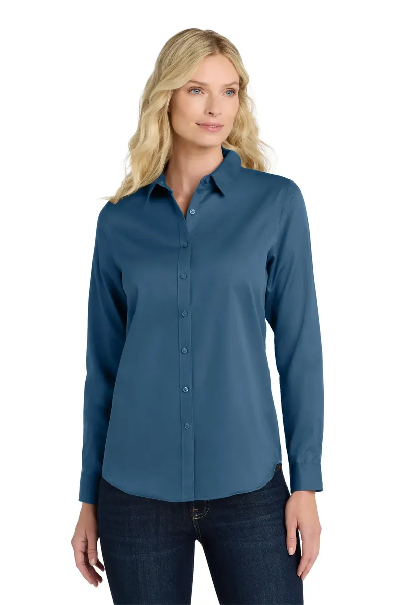 Port Authority® Women's Long Sleeve SuperPro ReactTwill Shirt. LW808 - additional view 10
