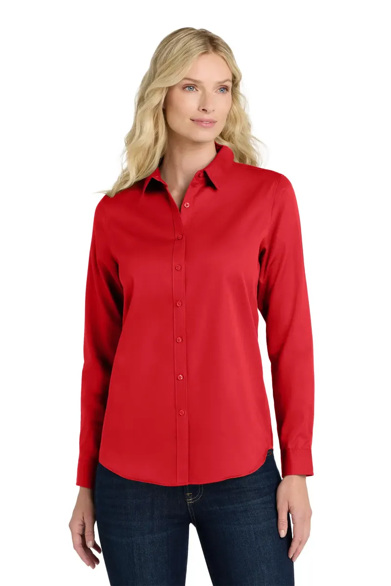 Port Authority® Women's Long Sleeve SuperPro ReactTwill Shirt. LW808 - additional view 9