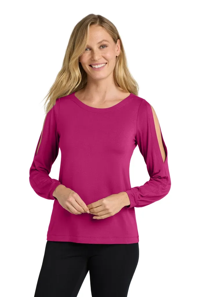 Port Authority ® Women's Luxe Knit Jewel Neck Top. LK5600 - additional view 1