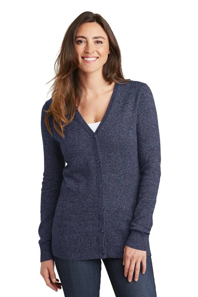 Port Authority ® Women's Marled Cardigan Sweater. LSW415