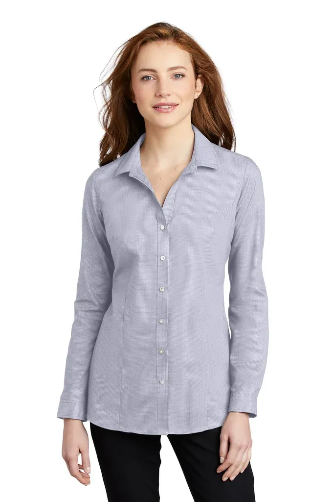 Port Authority ® Women's Pincheck Easy Care Shirt LW645 - additional view 2