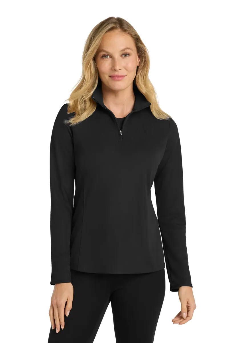 Port Authority® Women's Pinpoint Mesh 1/2-Zip . L806 - additional view 3