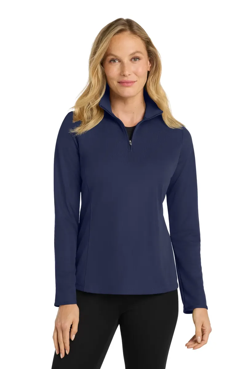 Port Authority® Women's Pinpoint Mesh 1/2-Zip . L806 - additional view 1