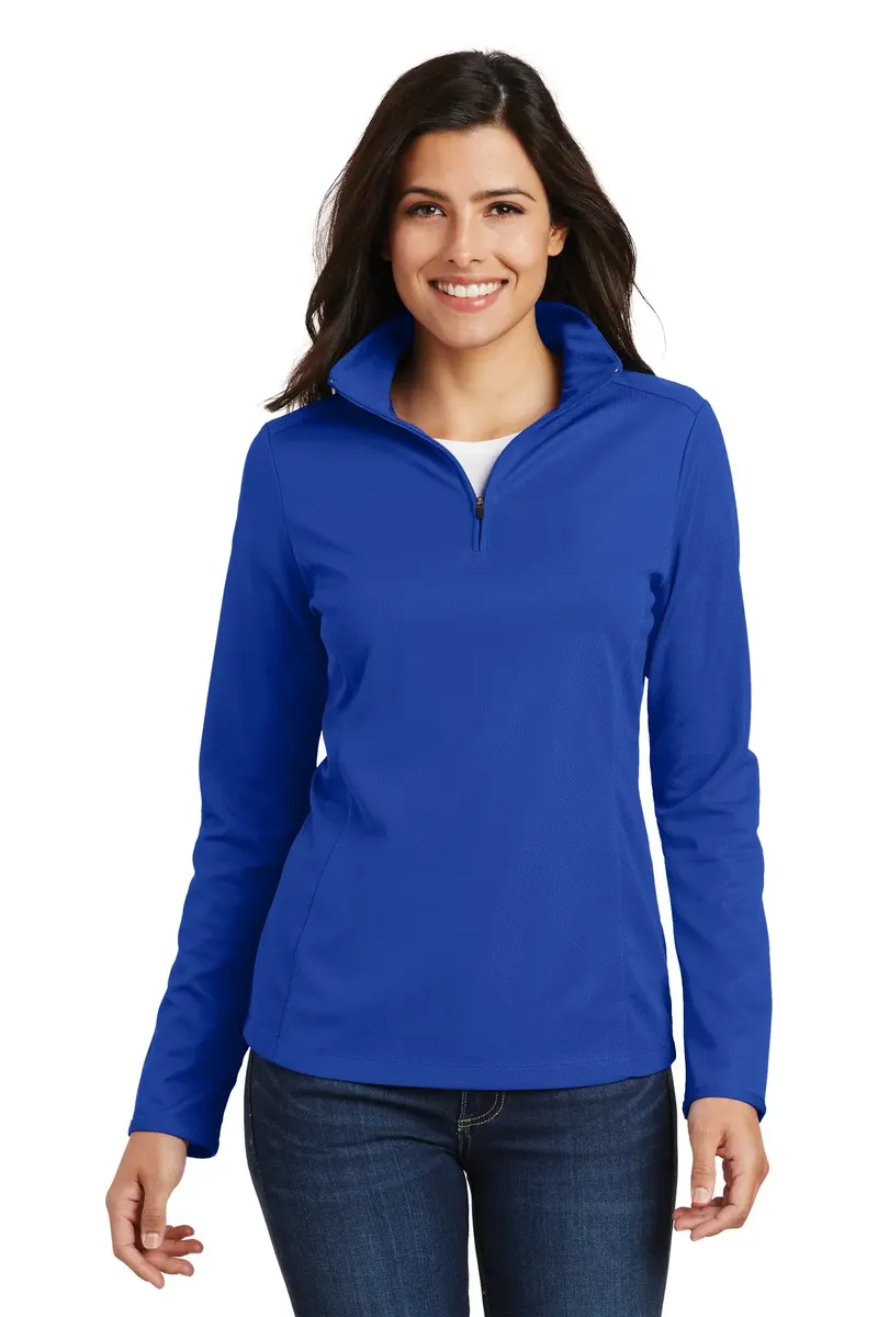 Port Authority® Women's Pinpoint Mesh 1/2-Zip . L806 - additional view 4