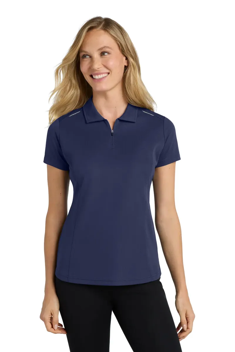 Port Authority® Women's Pinpoint Mesh Zip Polo. L580 - additional view 5
