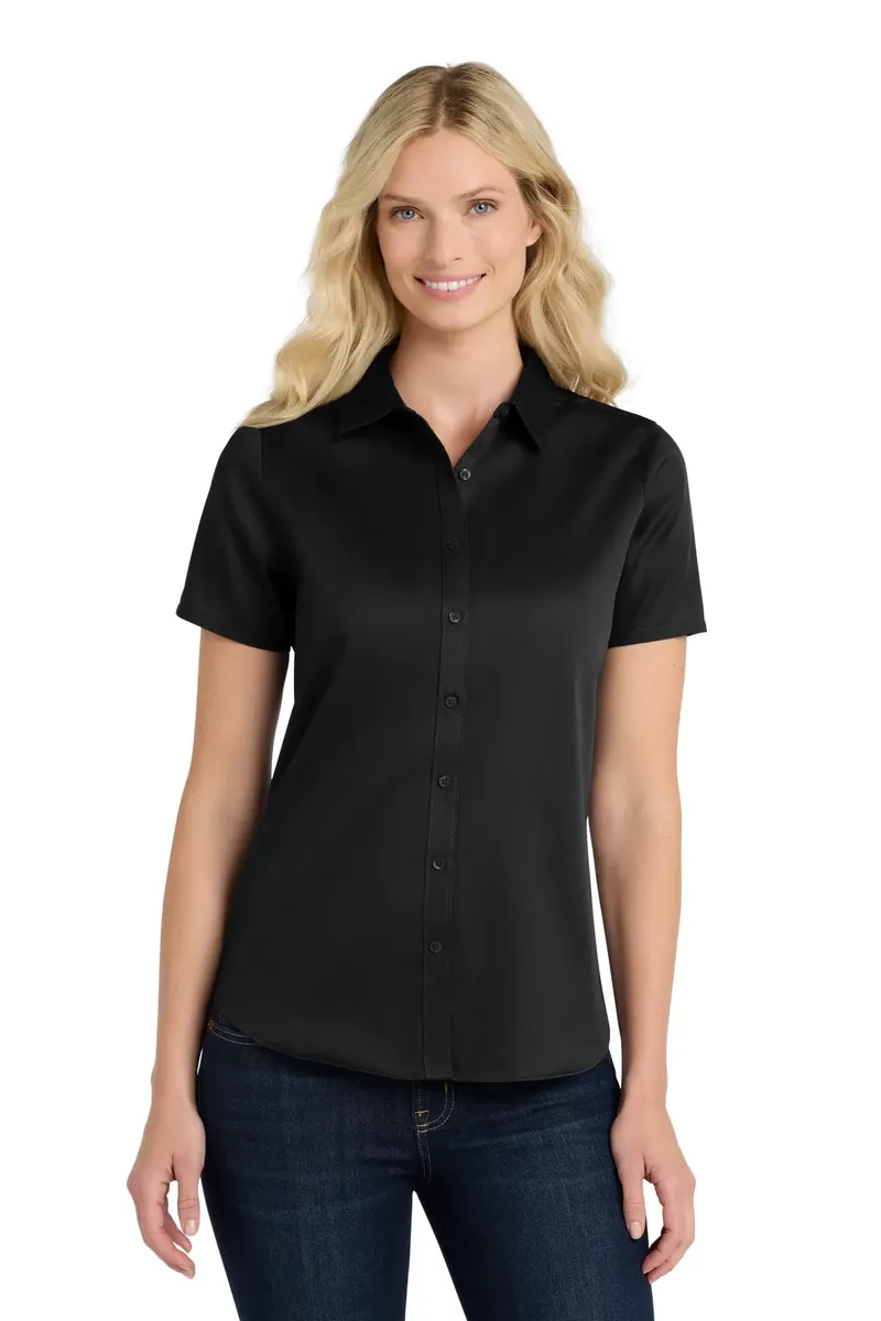 Port Authority® Women's Short Sleeve SuperPro ReactTwill Shirt. LW809 - additional view 8