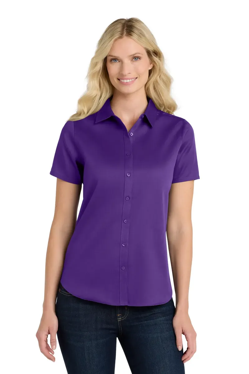 Port Authority® Women's Short Sleeve SuperPro ReactTwill Shirt. LW809 - additional view 17
