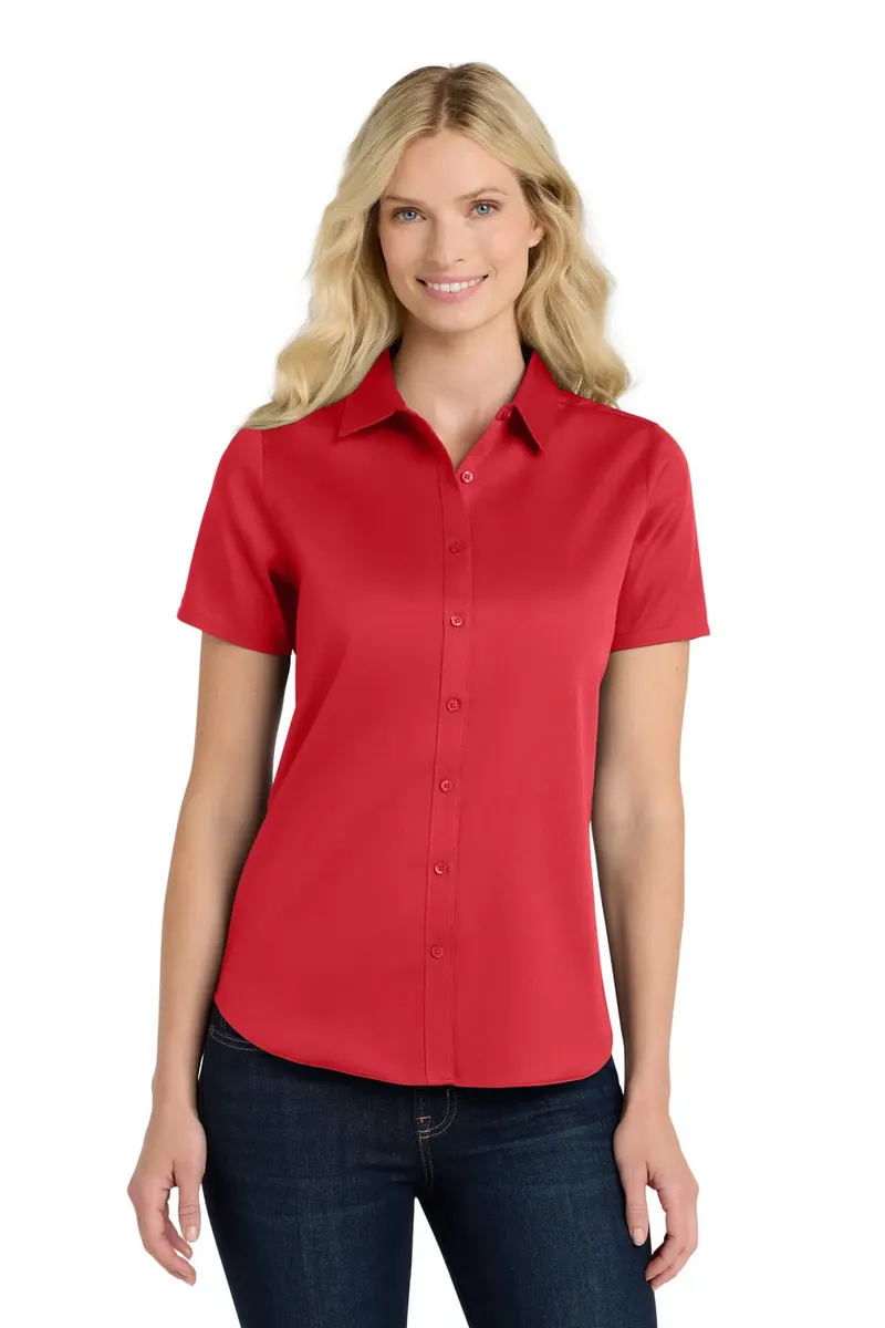Port Authority® Women's Short Sleeve SuperPro ReactTwill Shirt. LW809 - additional view 5