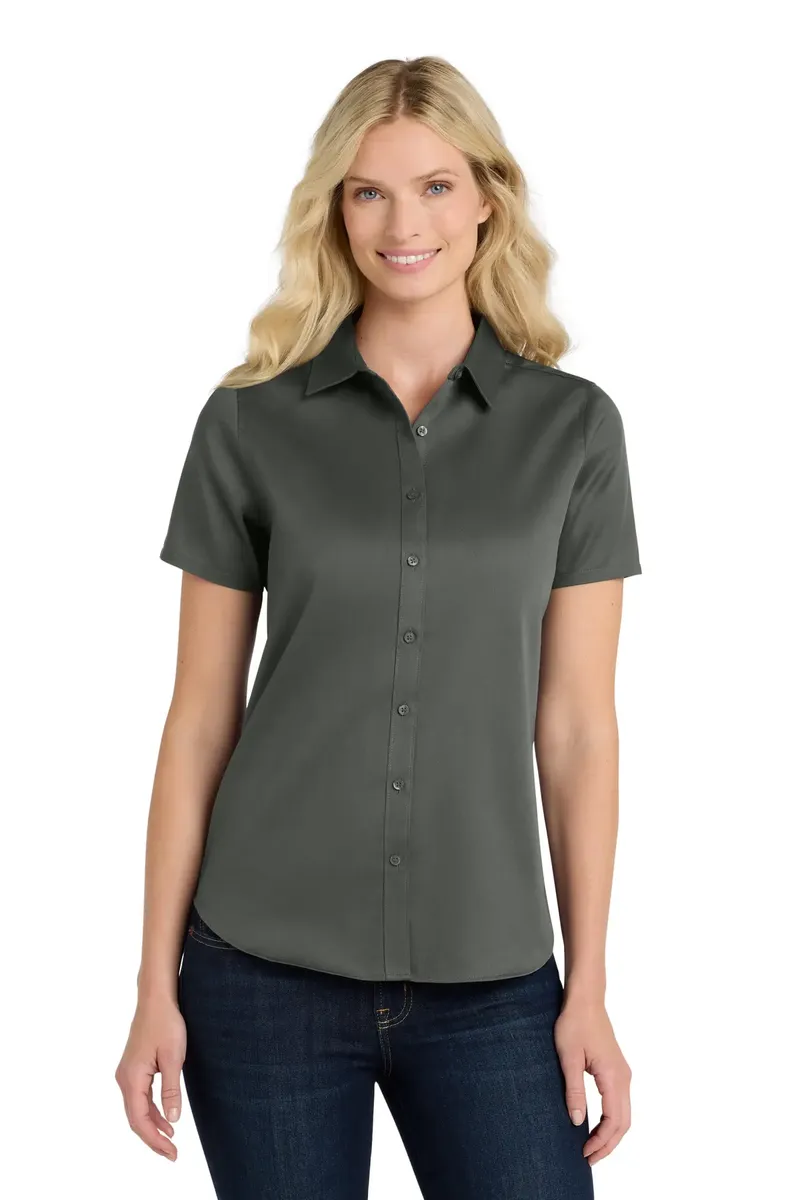 Port Authority® Women's Short Sleeve SuperPro ReactTwill Shirt. LW809 - additional view 4
