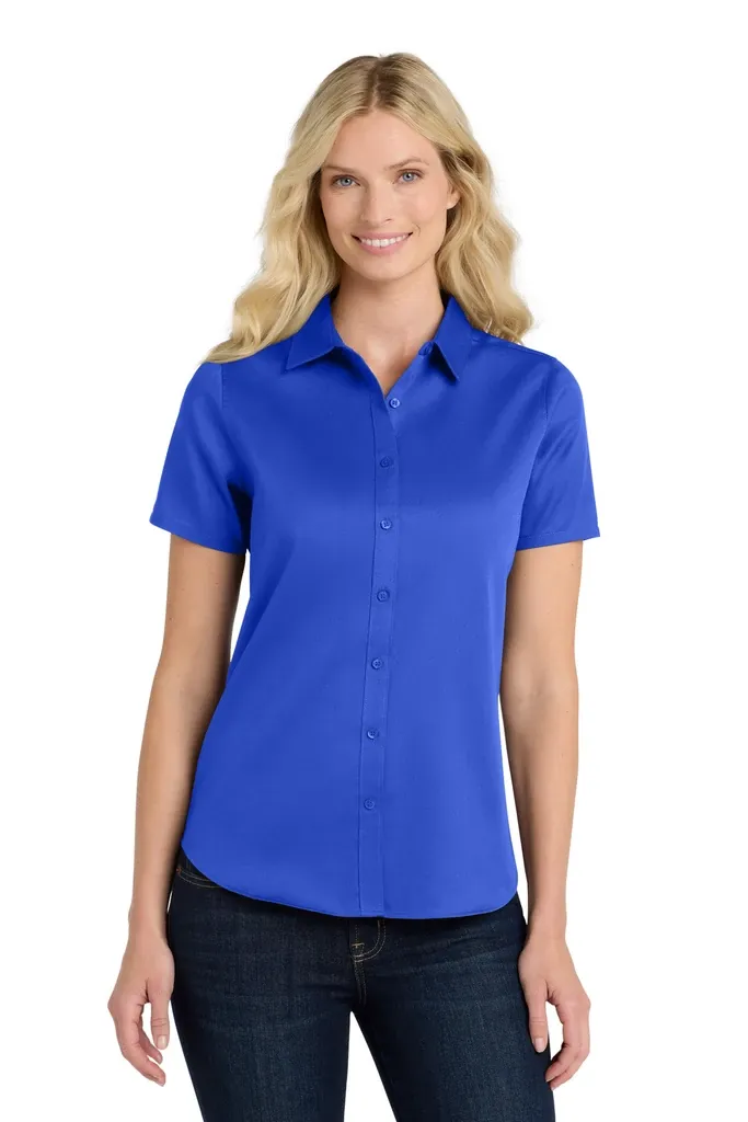 Port Authority® Women's Short Sleeve SuperPro ReactTwill Shirt. LW809 - additional view 7