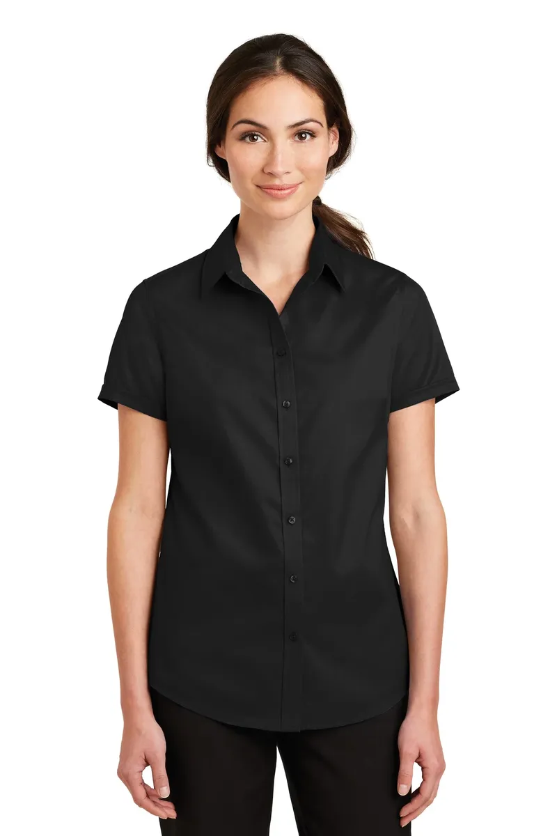 Port Authority® Women's Short Sleeve SuperPro Twill Shirt. L664 - additional view 7