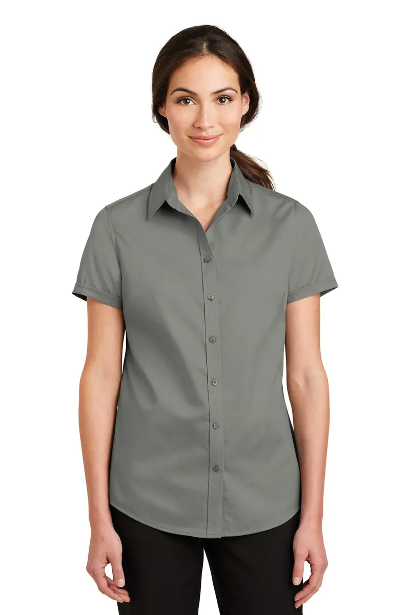 Port Authority® Women's Short Sleeve SuperPro Twill Shirt. L664 - additional view 3