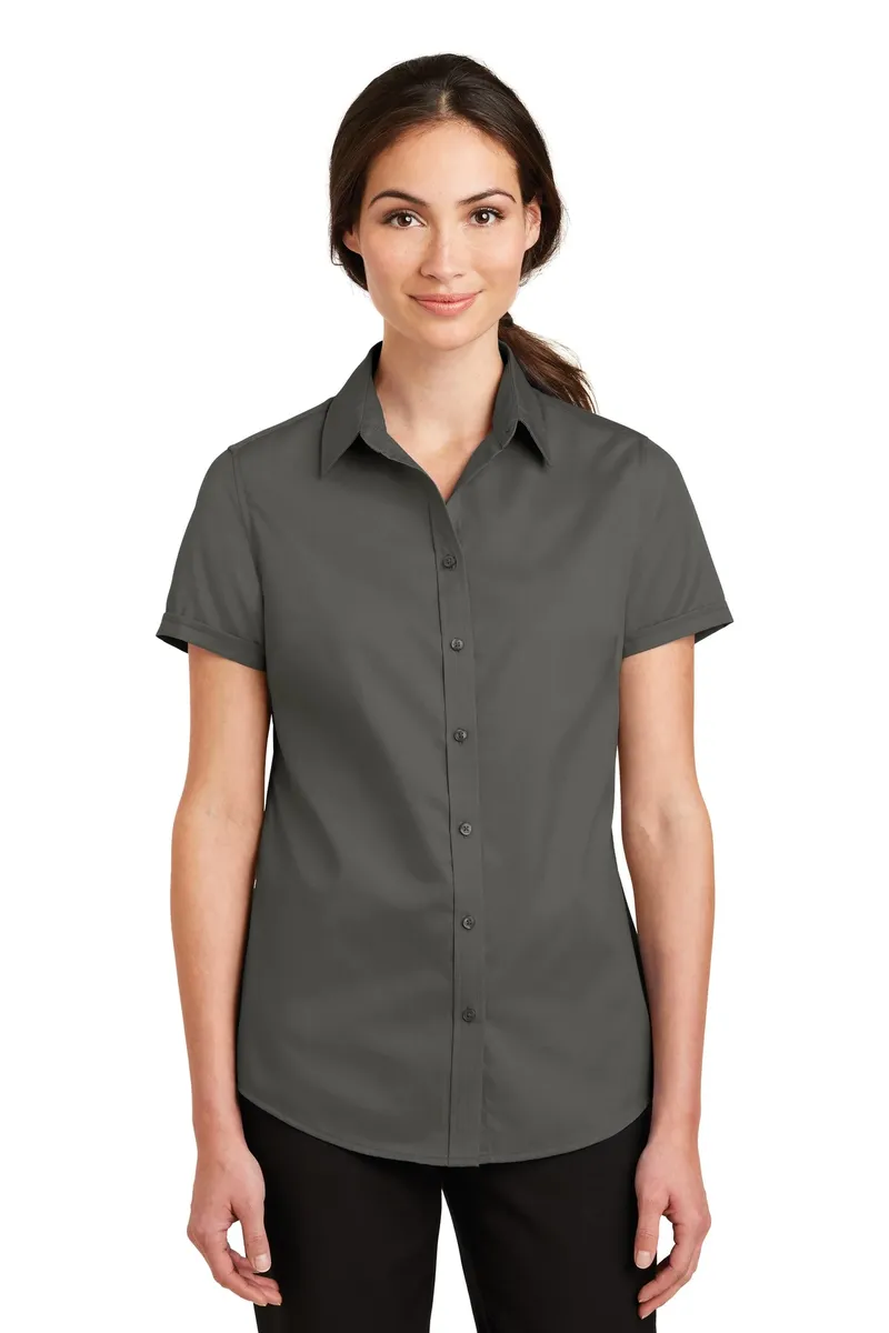 Port Authority® Women's Short Sleeve SuperPro Twill Shirt. L664 - additional view 6