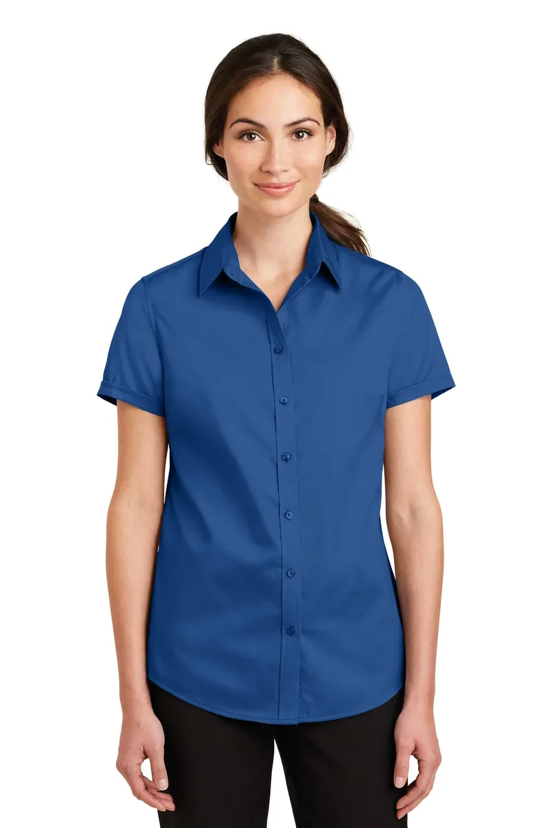 Port Authority® Women's Short Sleeve SuperPro Twill Shirt. L664