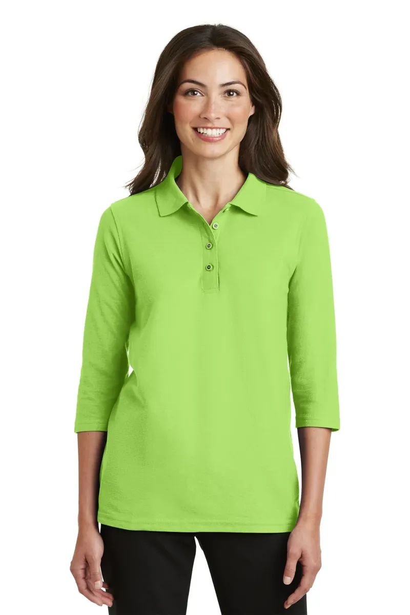 Port Authority® Women's Silk Touch 3/4-Sleeve Polo. L562 - additional view 4