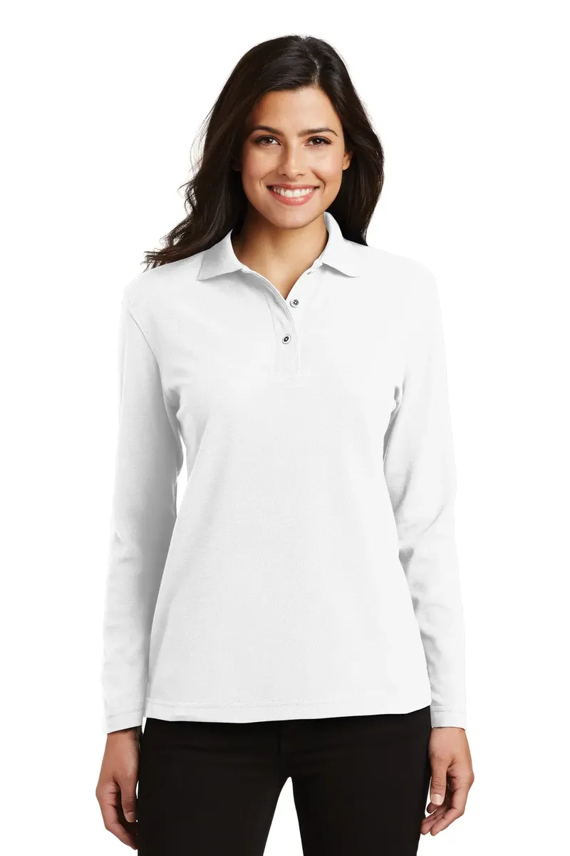 Port Authority® Women's Silk Touch Long Sleeve Polo.  L500LS